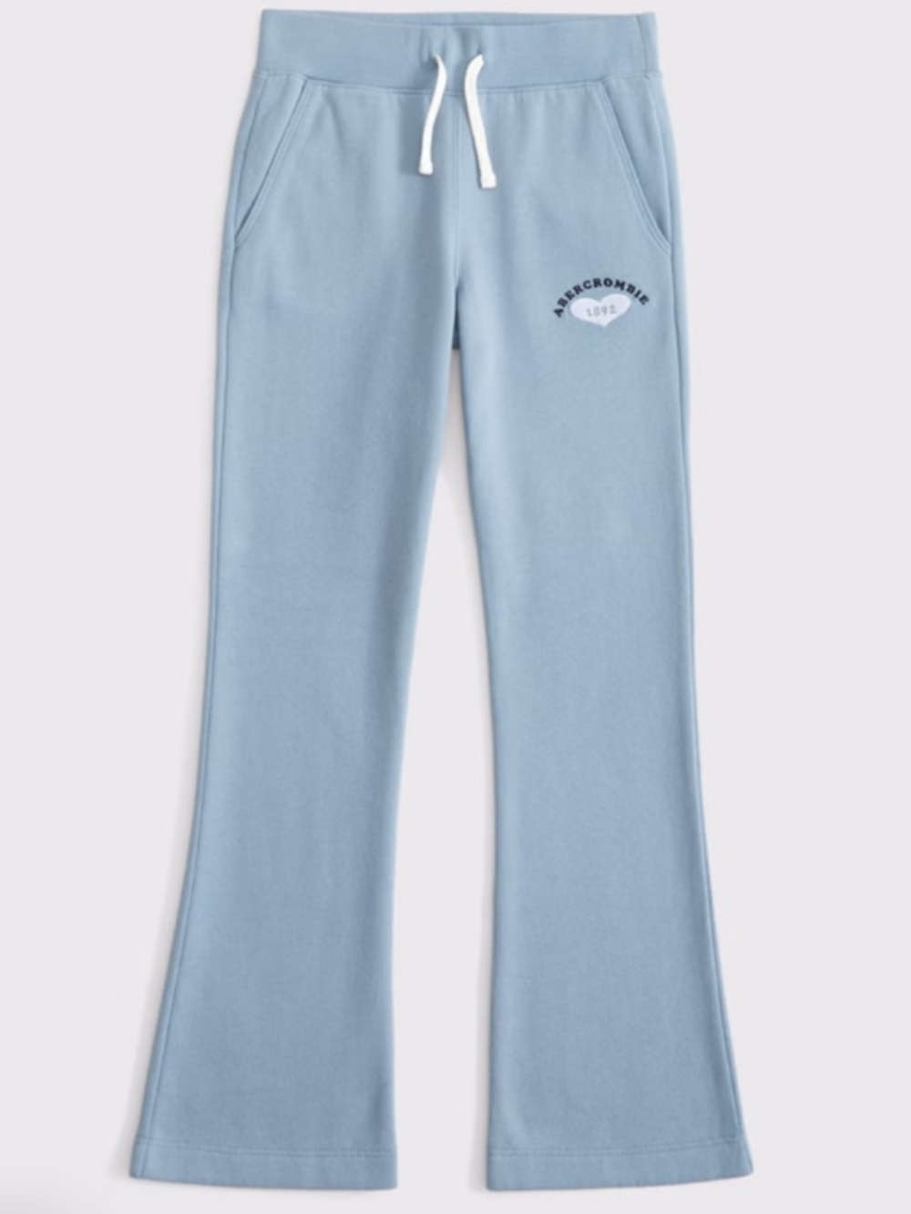 Abercrombie & Fitch kids low rise bootcut sweatpants blue 9/10 long tall